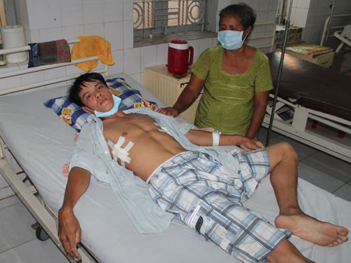 Bệnh nhân Lê Văn Giang trong thời gian điều trị tại Bệnh viện Lao và phổi TP.Cần Thơ